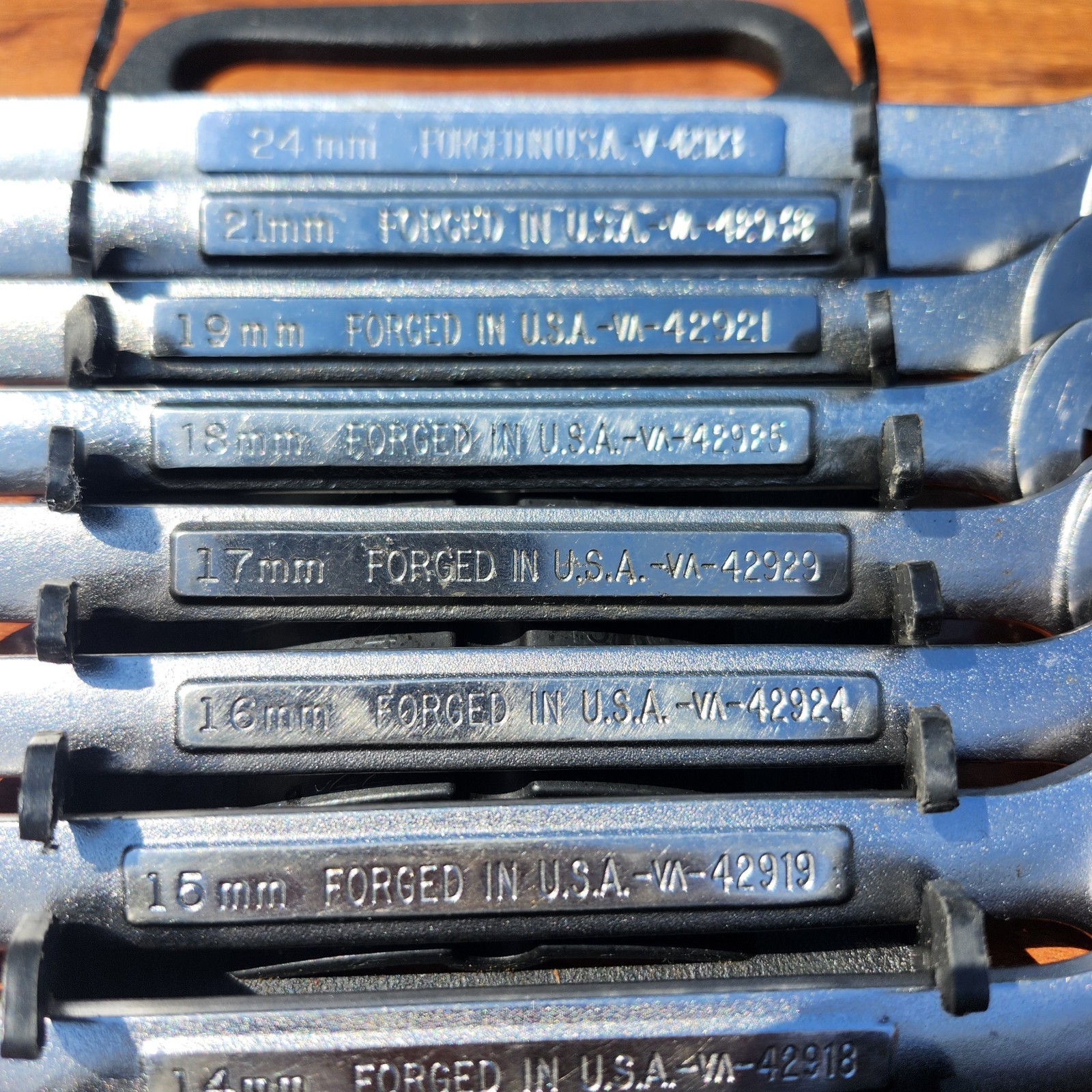 Vintage Craftsman Metric Combination Wrench Set 6-24mm 16 Pcs. VA, V Series USA