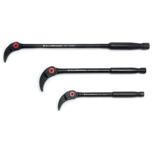 GearWrench 82301D 3 Piece Indexing Pry Bar Set, 8 Inch 10 Inch and 16 Inch