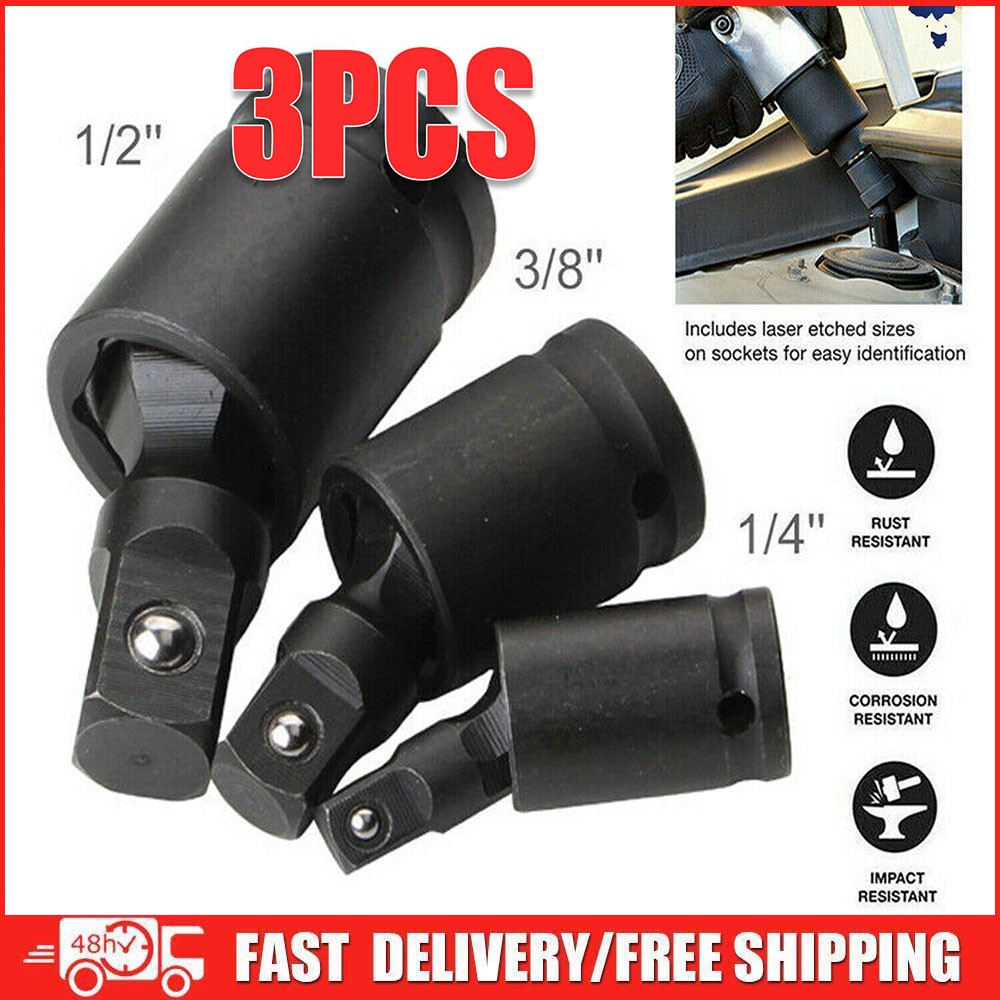 Universal Impact Socket JOINT 3/8″ 1/2″ 1/4″Drive Wobble Swivel Extension US