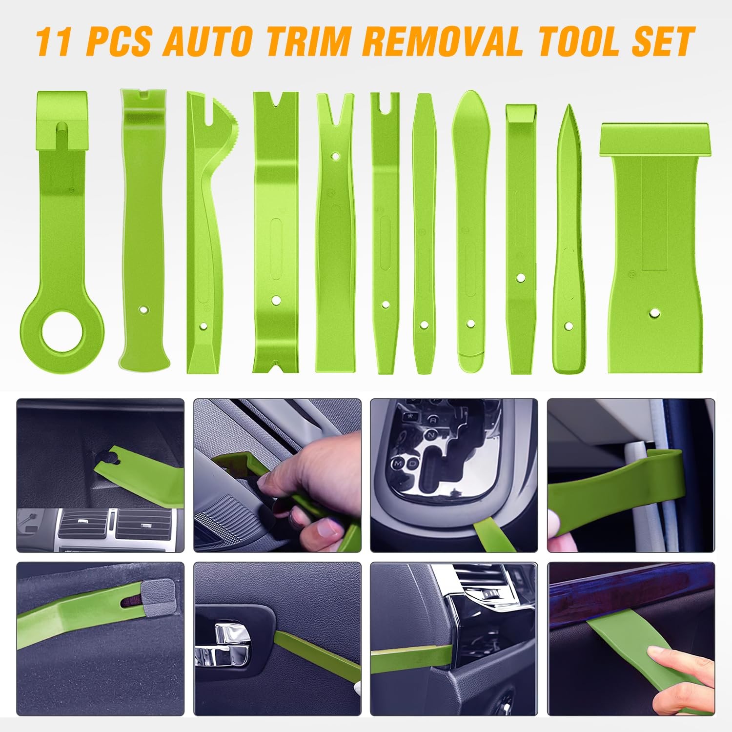 Auto Trim Removal Tool Kit 11PCS NoScratch Fastener Remover for Cars