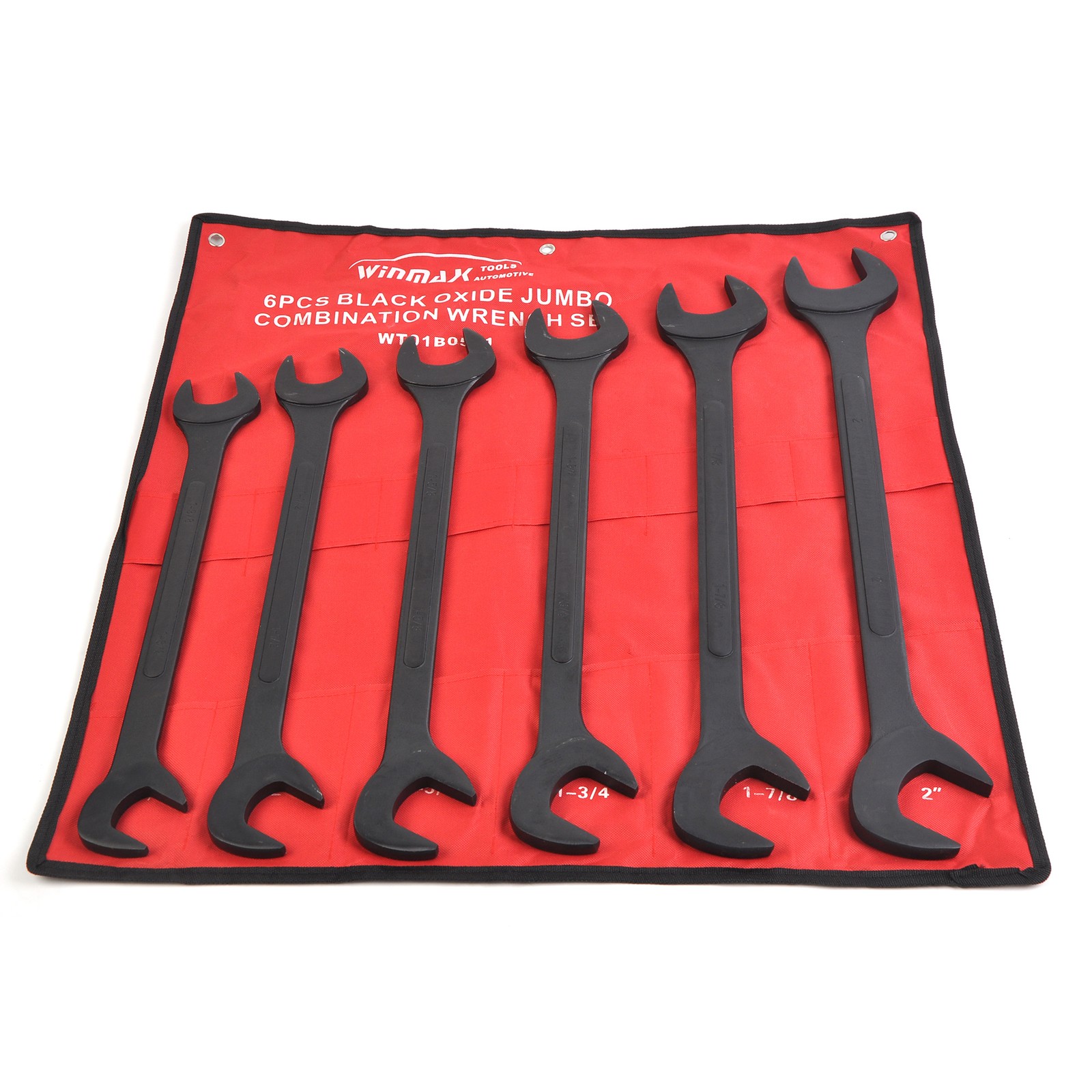 6pc Jumbo SAE Raised Panel Black Oxide Angle Wrench Tool Set Heat-treated B0541