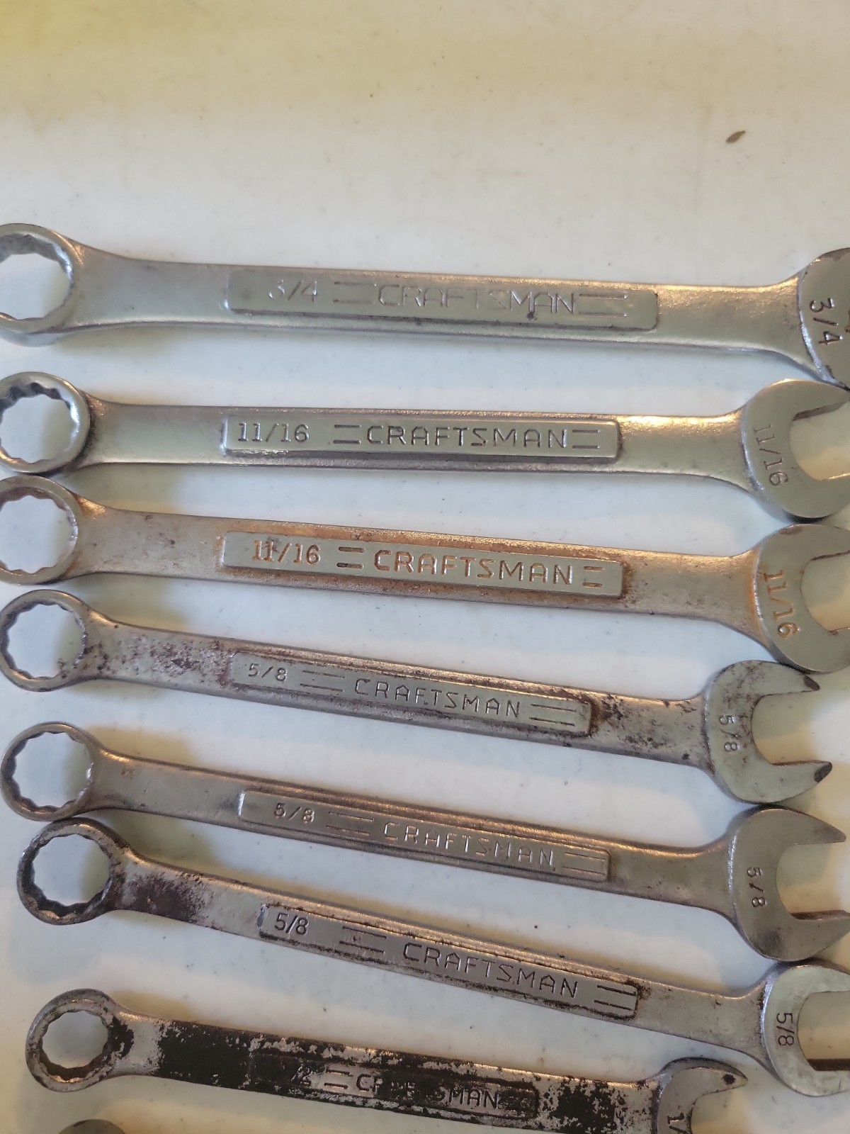 Vintage Craftsman Wrench Lot Of 25 12pt Mixed Metric & Standard Many Duplicates