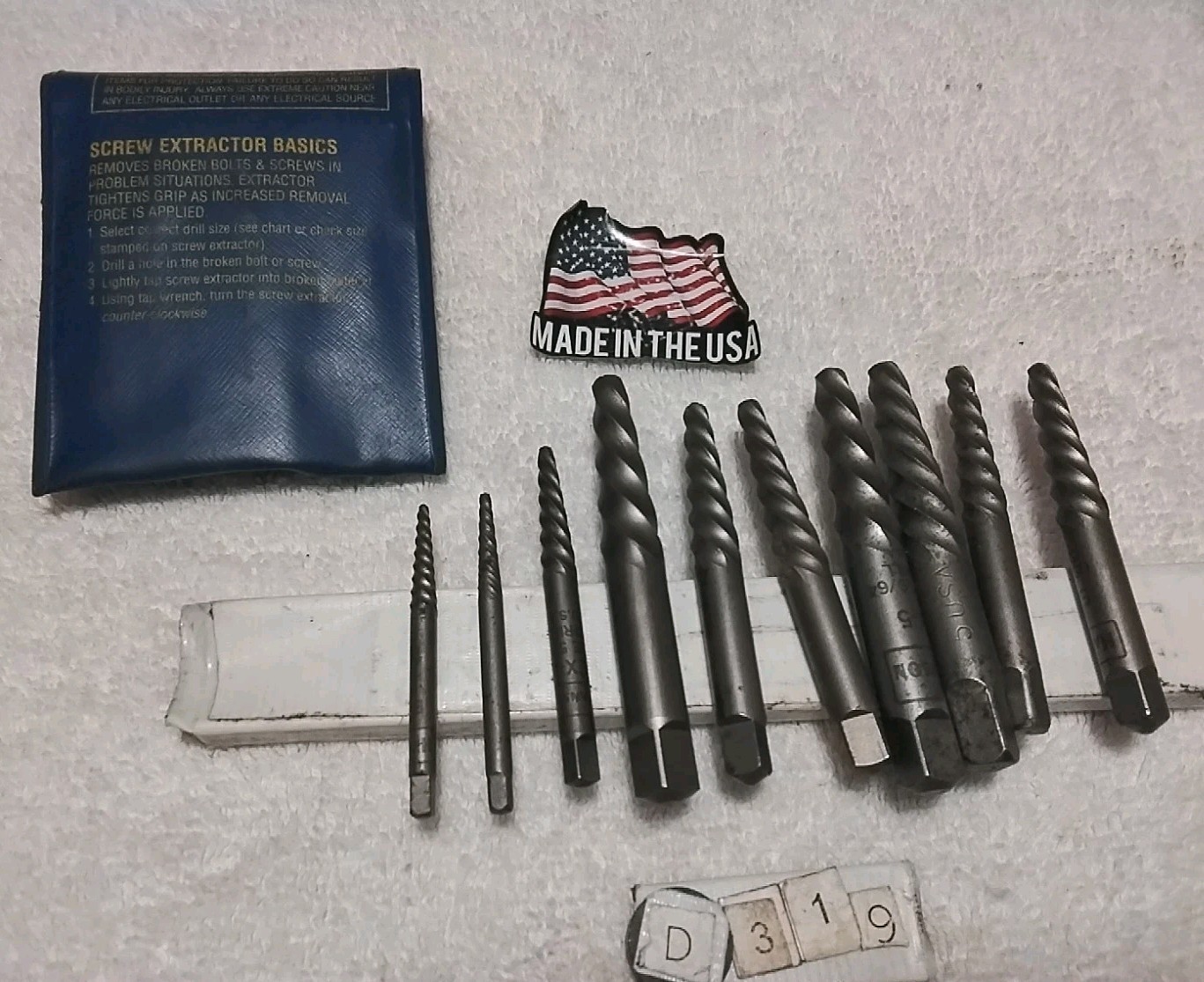 10pc IRWIN/ HANSON #2#3#4#5 SCREW EXTRACTOR ASSORTED SIZES USA 🇺🇸