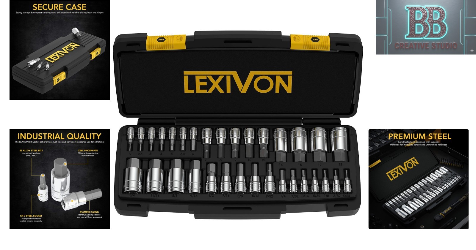 All-in-One 32-Piece Hex Bit Socket Set | S2 Alloy Steel with Lifetime