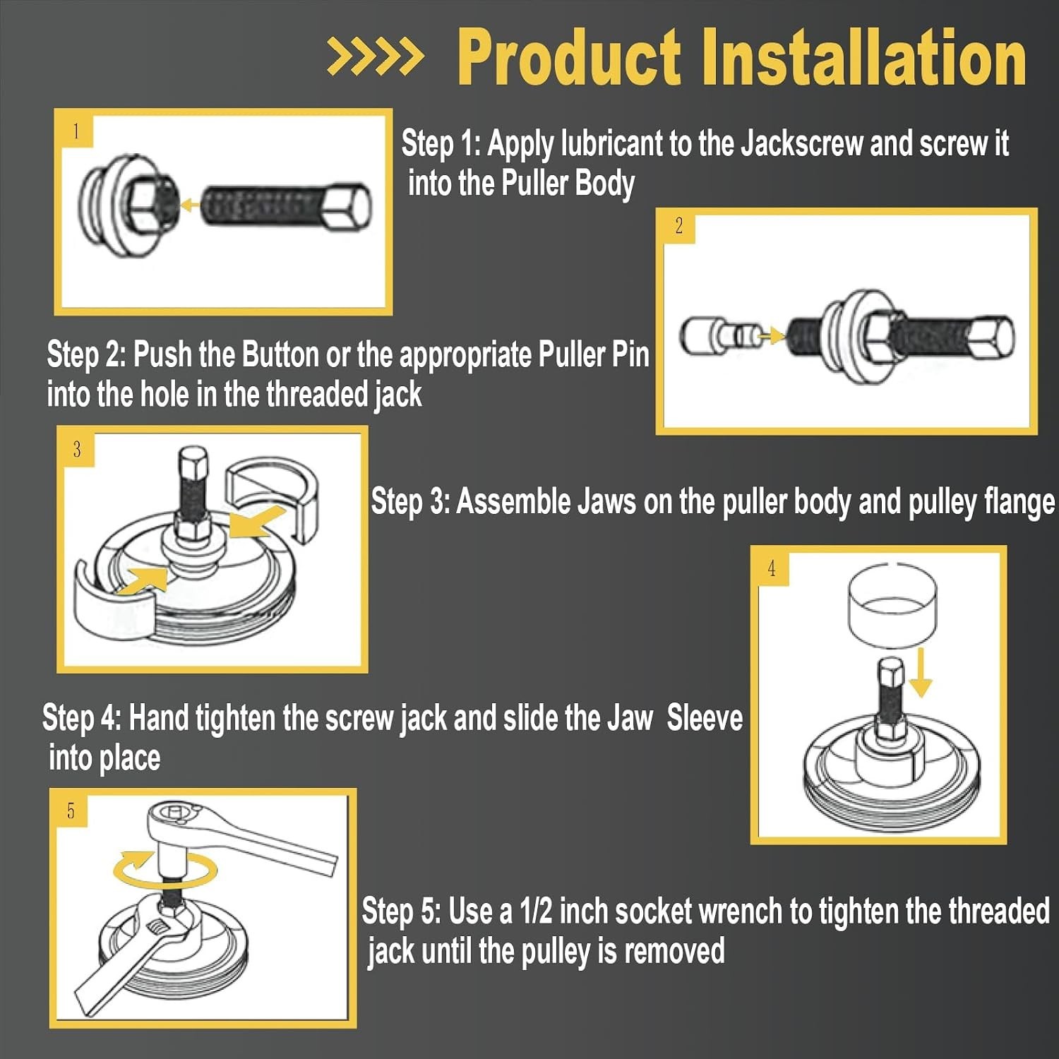 Powerbuilt Power Steering and Alternator Pulley Remove and Install Tool Set,