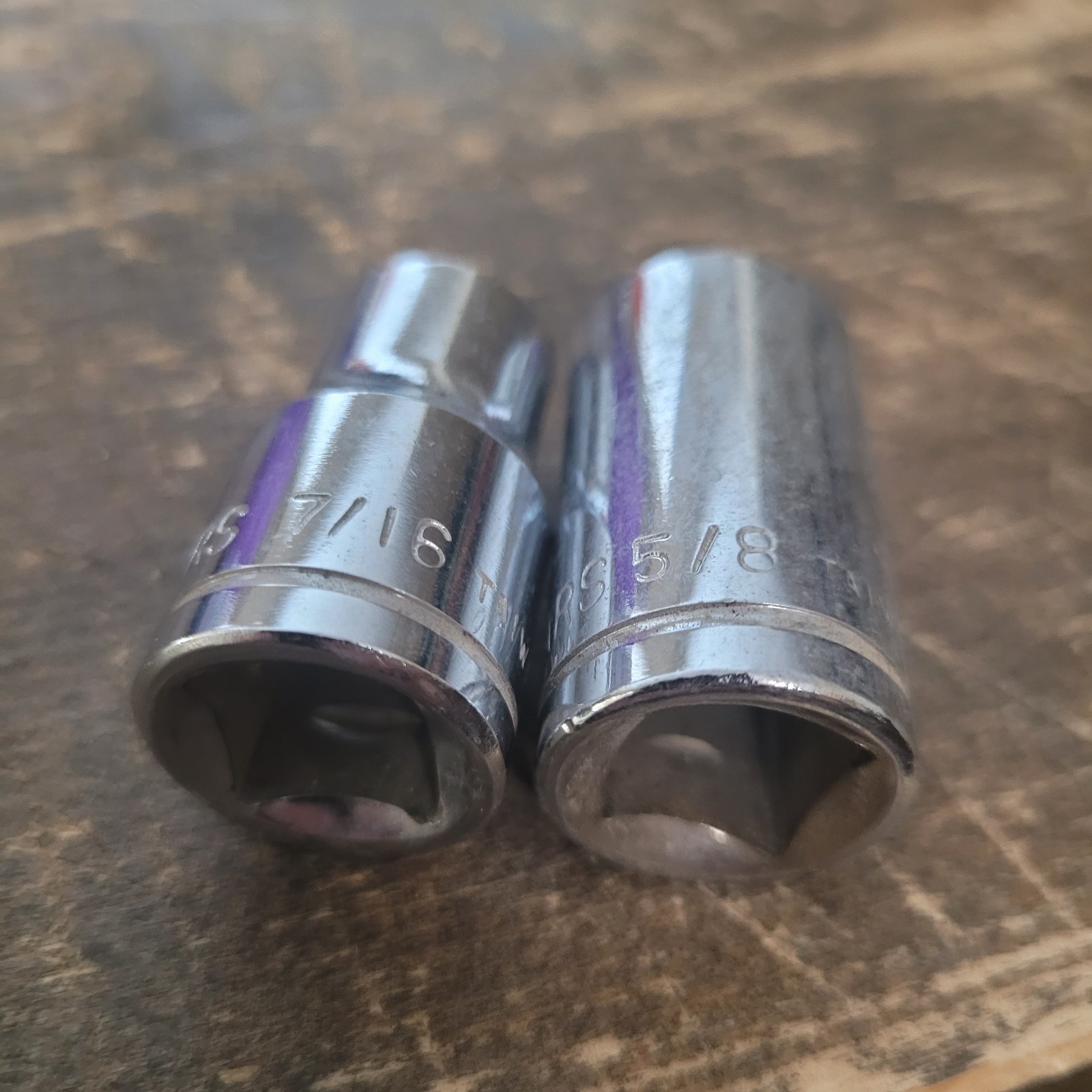 Vtg Craftsman 9pc 1/2″ Drive SAE 12 PT Shallow Sockets & Swivel Extension V VV