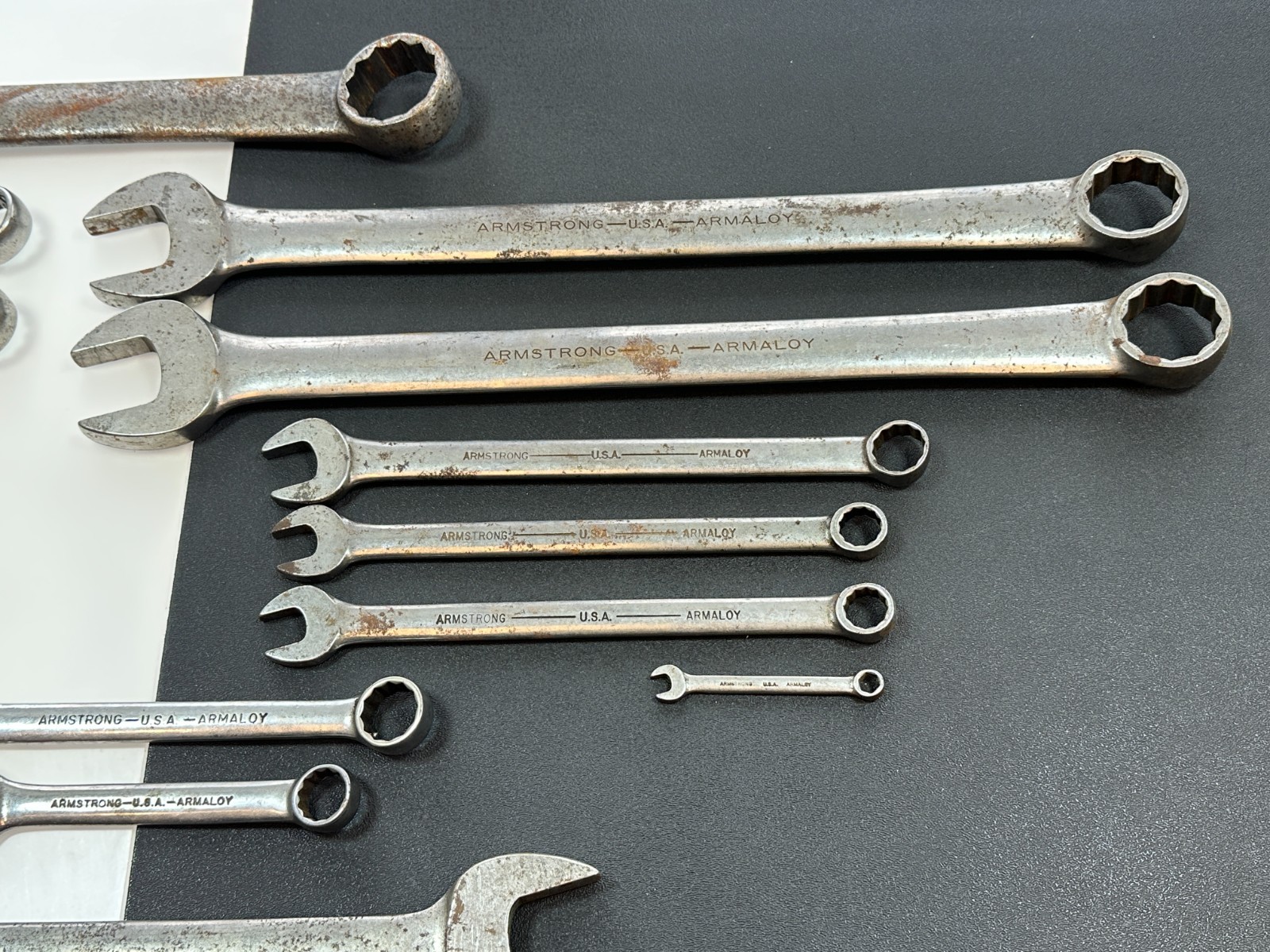 🇺🇸Armstrong Tools USA 16pc Mixed Wrench Lot Including 1-1/2 & 32mm Large Sizes