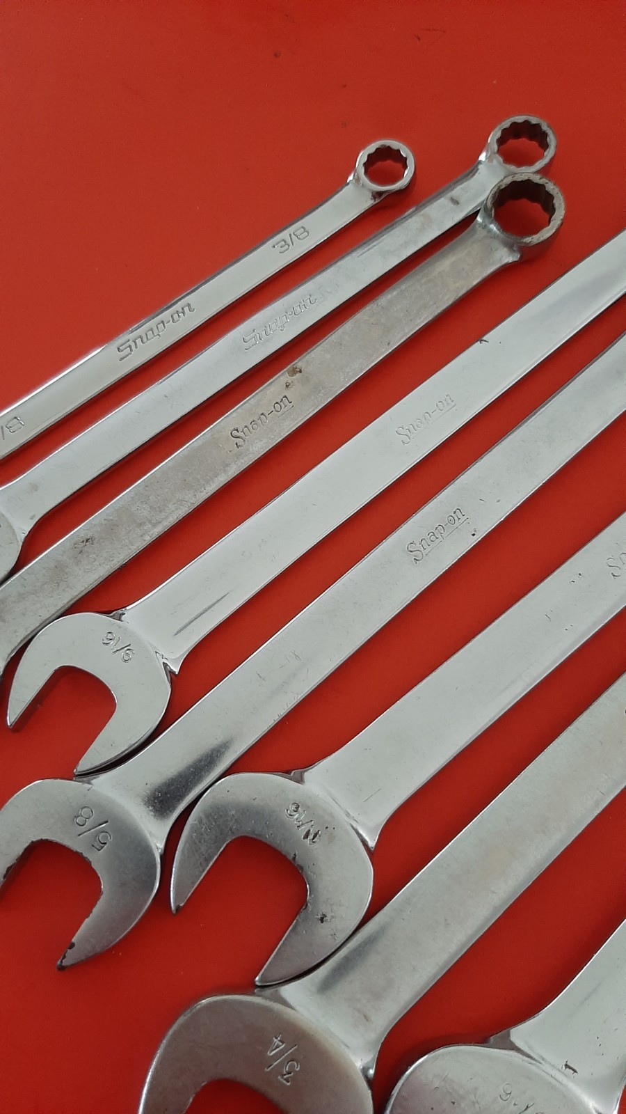 Vintage Snap-on Tools USA 7pc SAE Combination Wrench Set 3/8″ – 3/4″ OEX 601