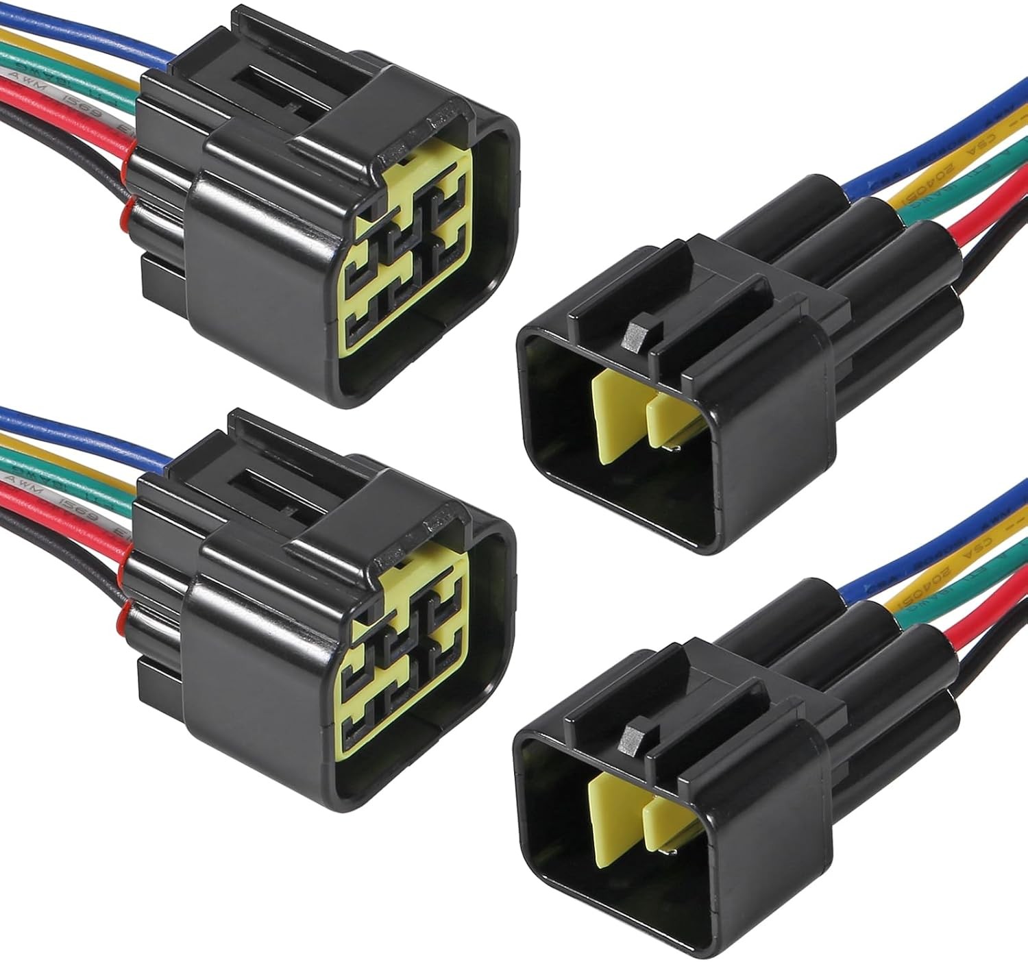 AITRIP 2PACK 6Pin Electrical connector, 6 pin waterproof connector with 6 Pin