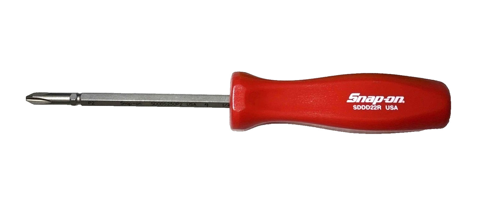 *NEW* Snap-on FLIP SHANK Screwdriver SDDD22R *RED HARD HANDLE* REVERSIBLE TIP