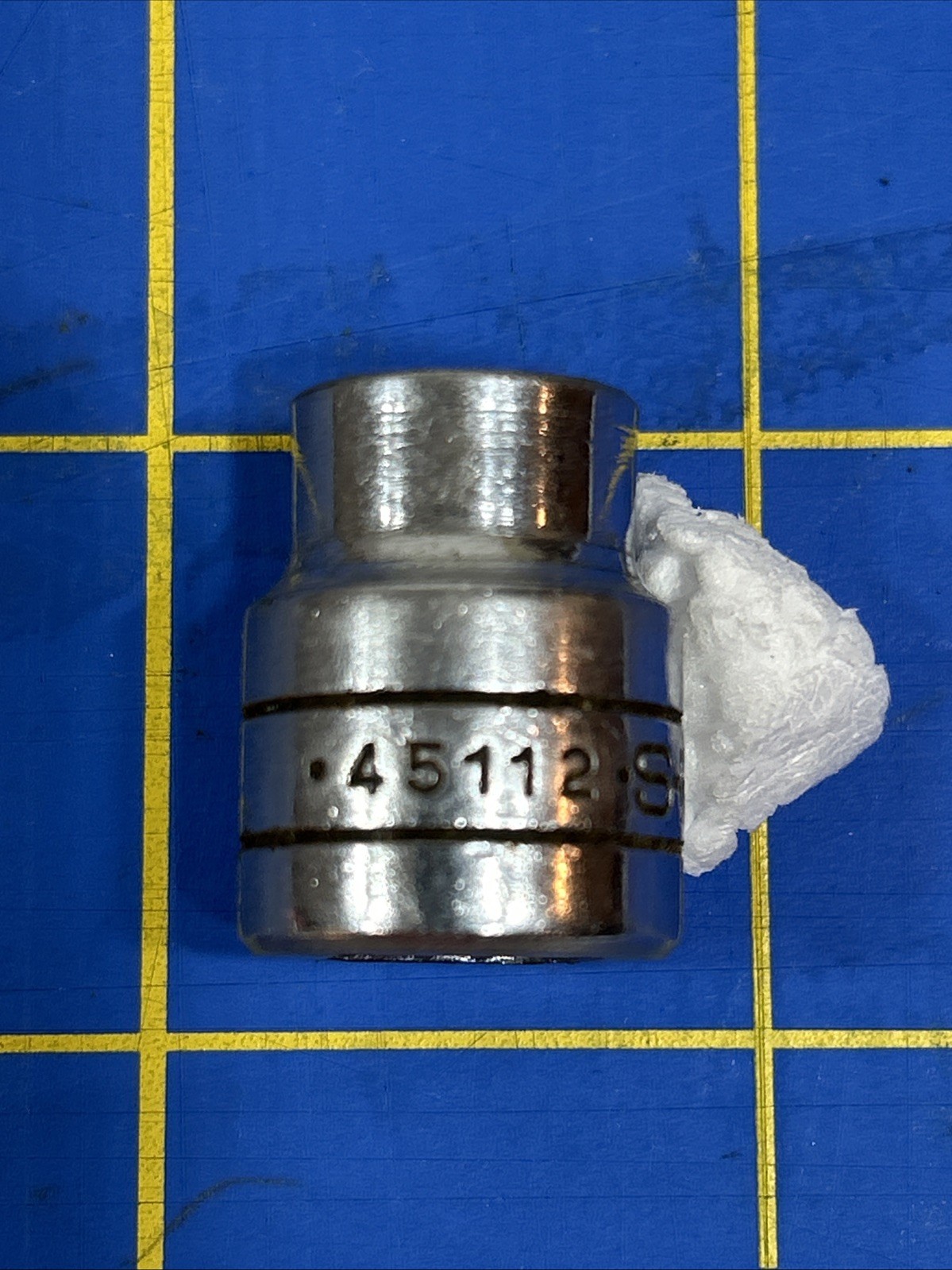 Vintage S-K 3/8″ 6 Point Shallow Chrome Socket 3/8″ Drive 45112 USA
