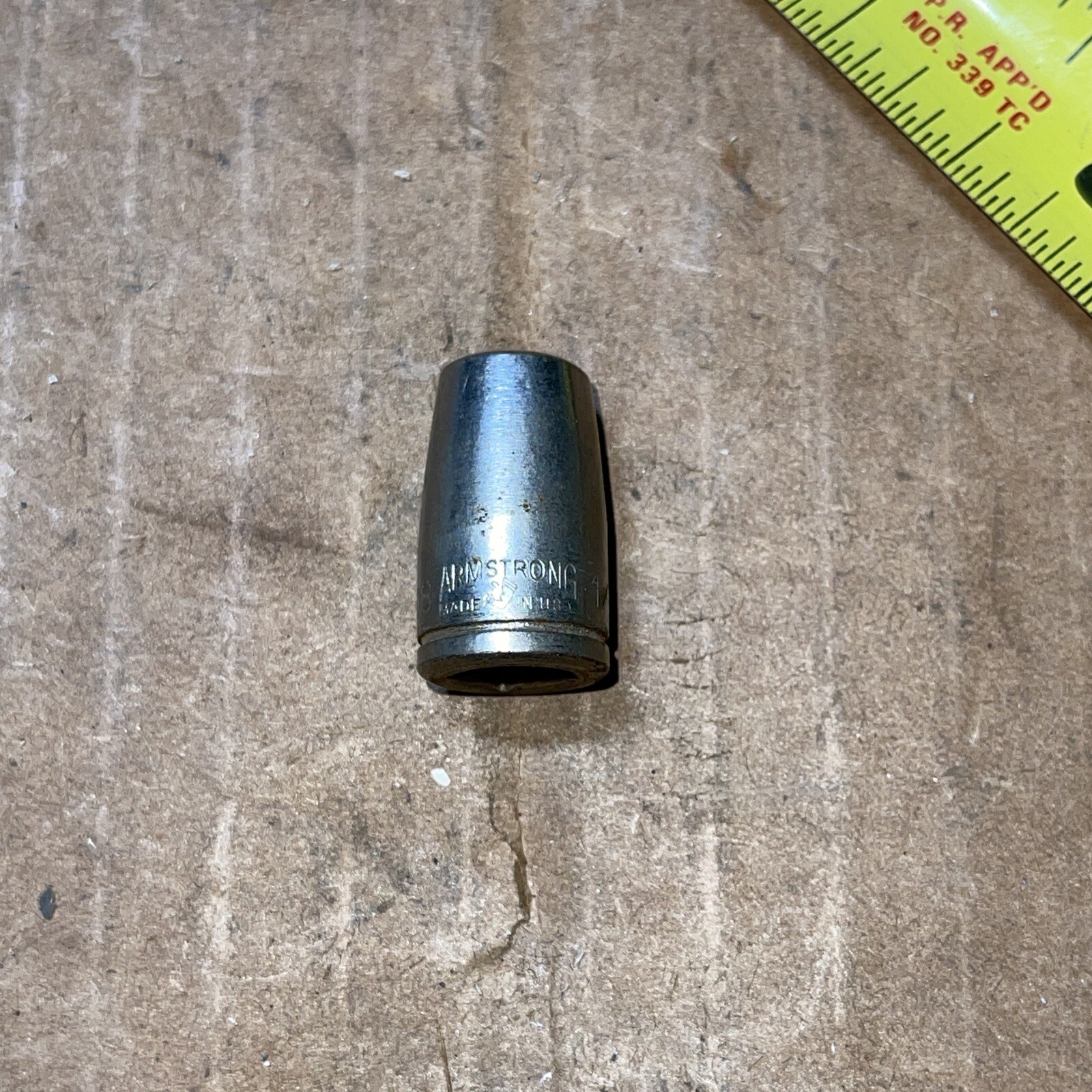 Vintage Armstrong USA NM608 1/4 In SAE 1/4 Drive 6 Point Socket nm-608