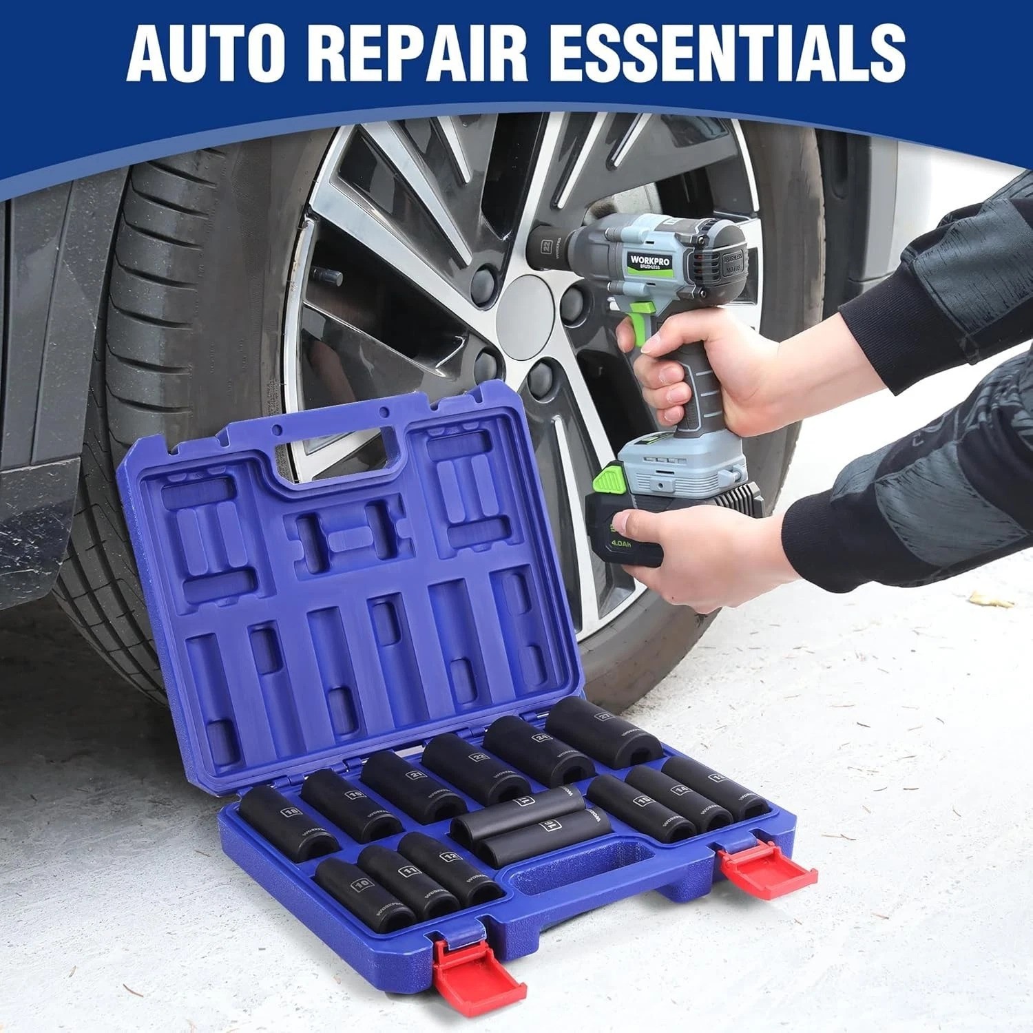 14-Piece 1/2″ Drive Deep Impact Socket Set for Expert Automotive Repairs