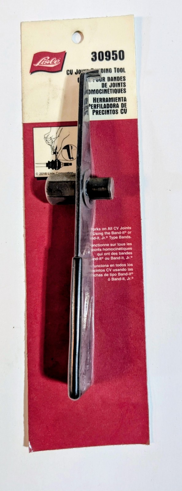 Lisle 30950 CV Joint Banding Tool – Wind & Crimp Band-It and Band-It Jr Clamps