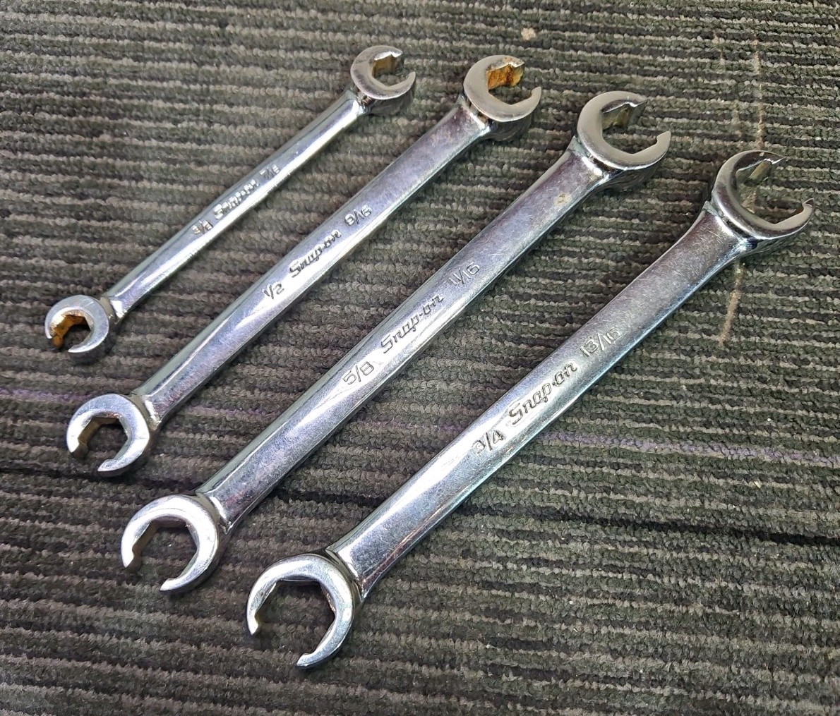 Snap-On Tools RXFS 4pc Double-End SAE Flare Nut Wrench Set
