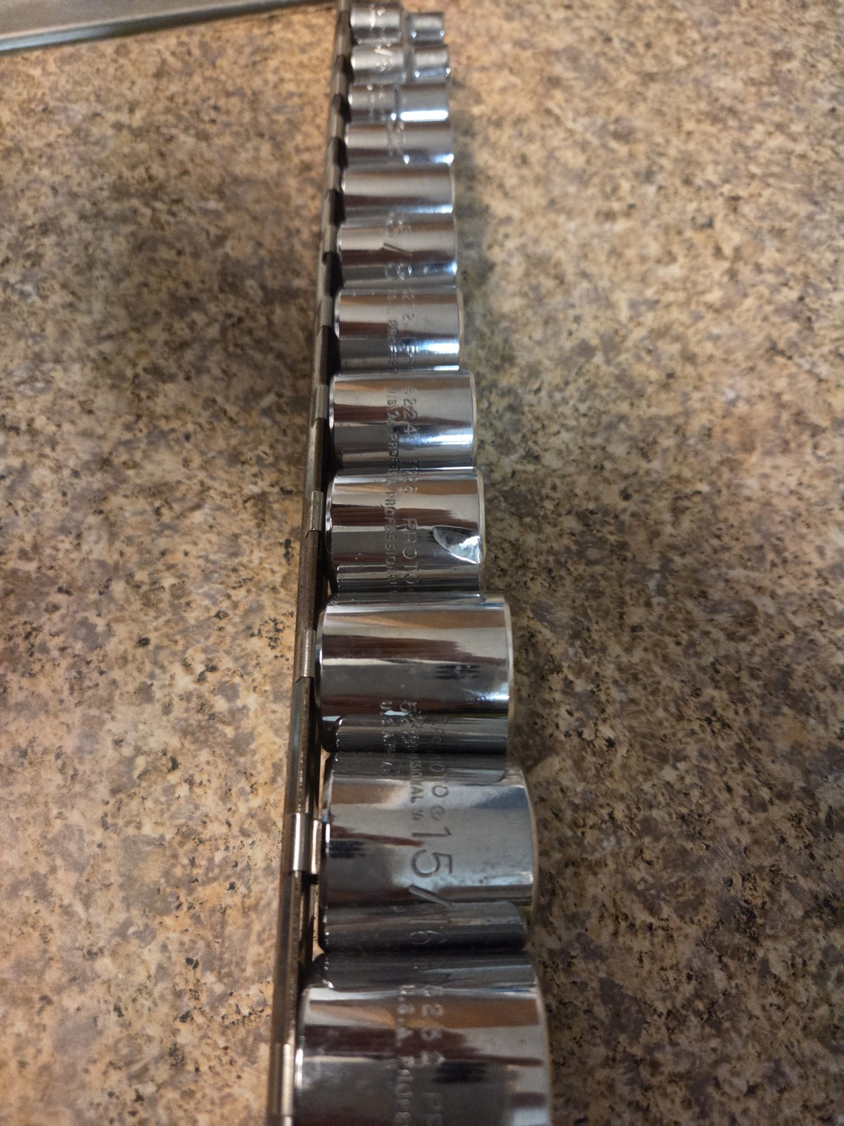 PROTO 12PC ⅜DRIVE 12 POINT SAE SOCKET SET 5/16″-1″ TOTAL SOCKETS 12