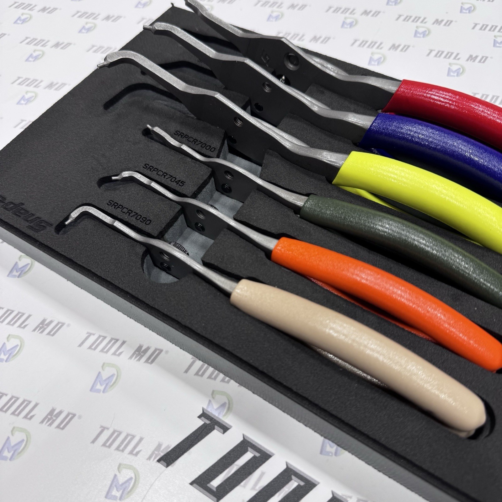 Snap-on Tools USA Multi-Color Snap Ring Plier Set w/GREY Organizer SRPCR1200DTFG
