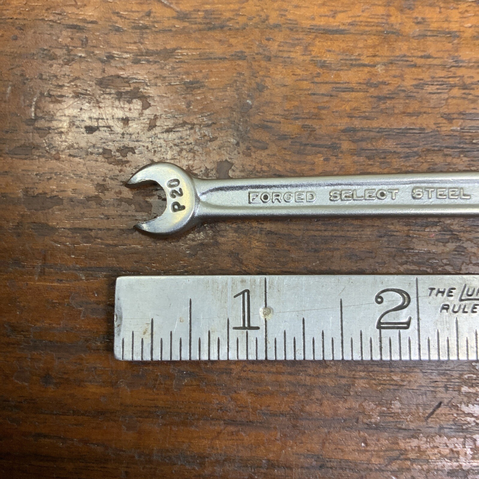 Vintage Indestro USA P20 5/16 In X 1/4 In Midget SAE Open End Wrench Miniature