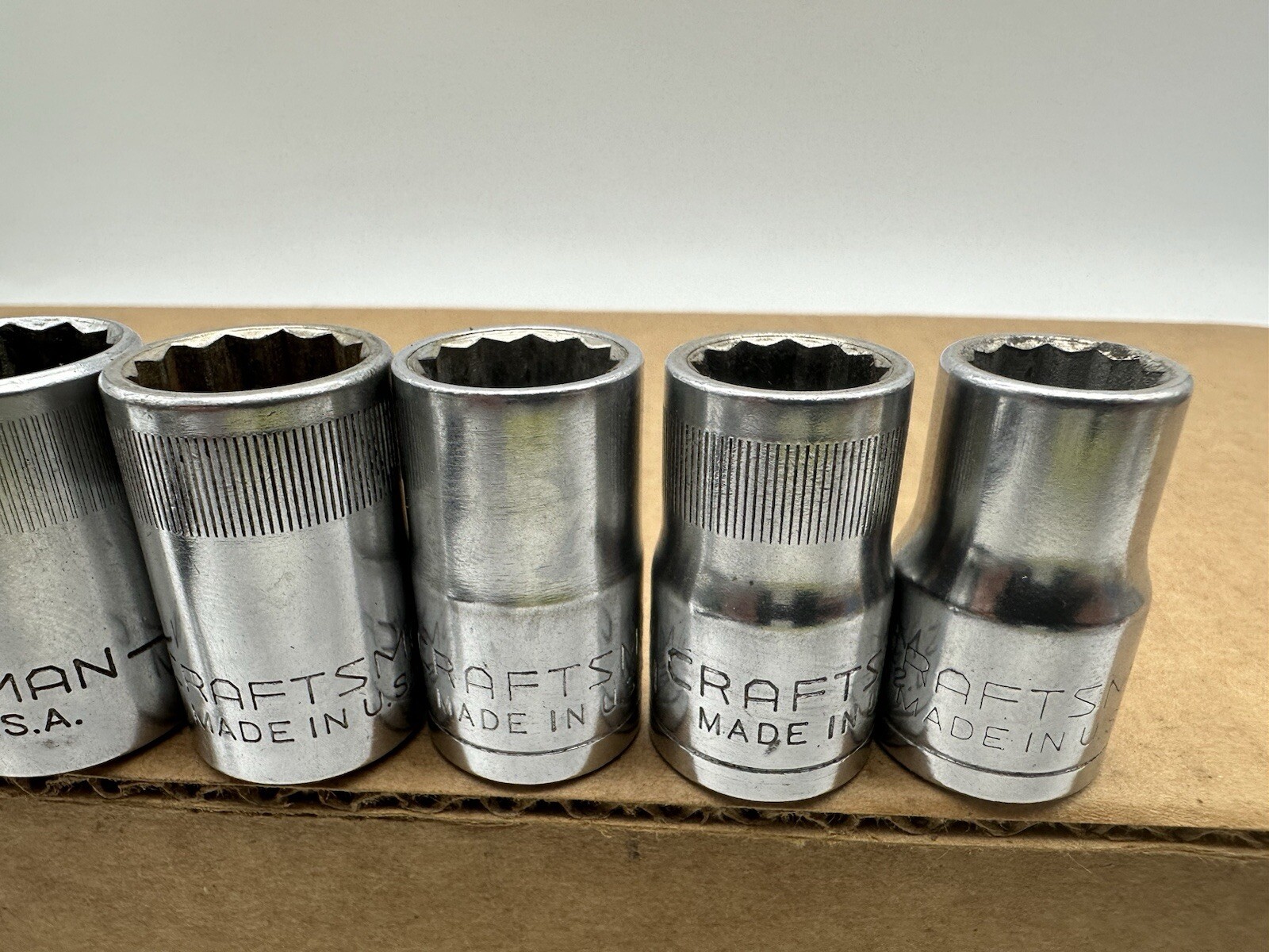 CRAFTSMAN 6pc SOCKET SET 22MM-19-17-15-14-13 1/2″ DR 12.PT – VV Series USA MADE