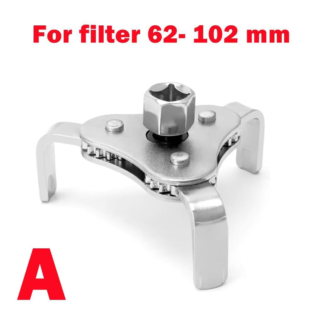 Universal Oil Filter Wrench Three-claw Oil Grid Wrench Two-way Adjustable Filter