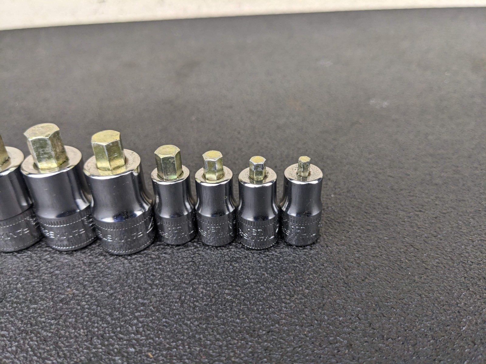 #bp503 Snap-on 1/4″ 3/8″ Drives Stubby Metric Hex Socket driver Set 208EFTAMXSY