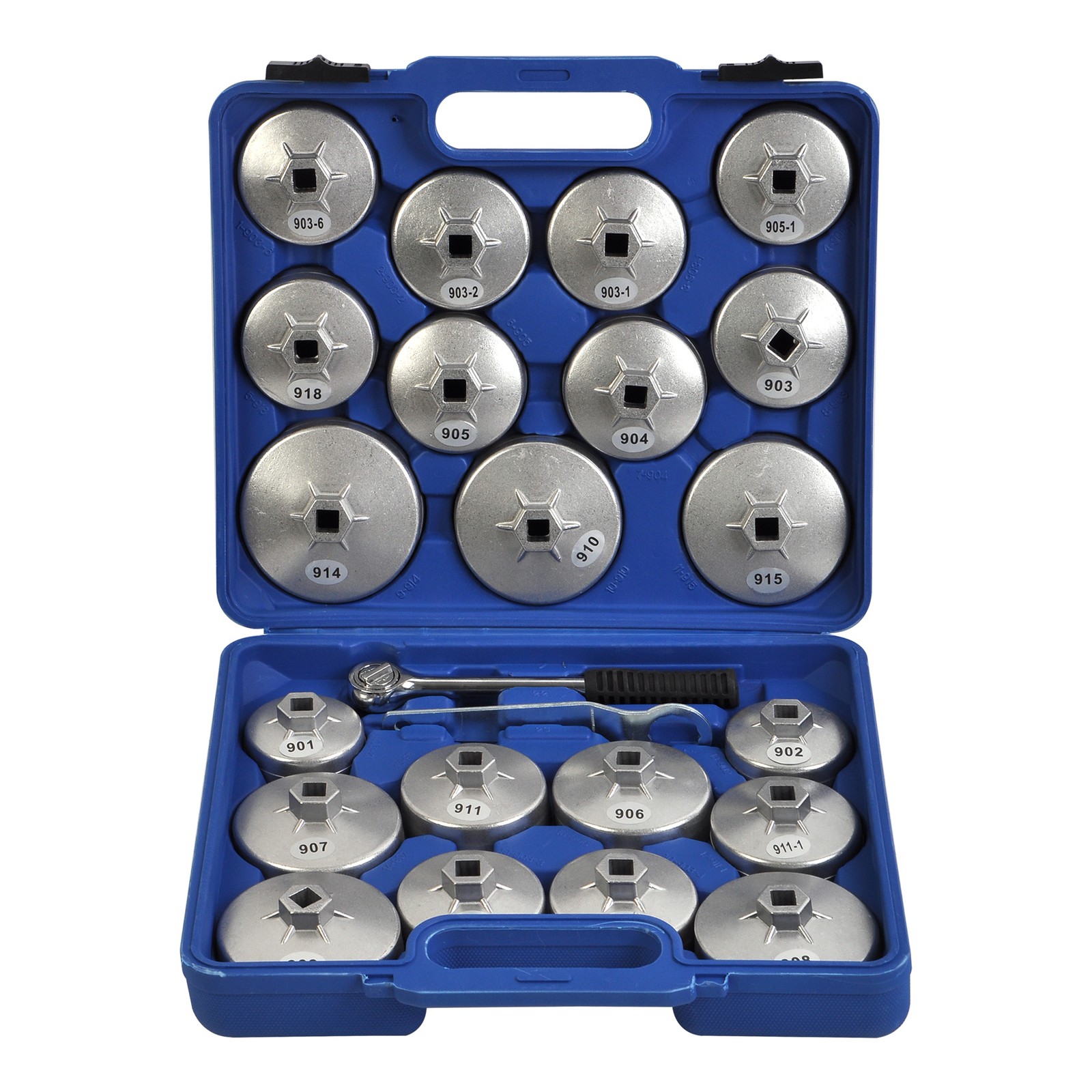 23PC Aluminum Alloy Cup Type Oil Filter Cap Wrench Set Socket Removel US SHIP