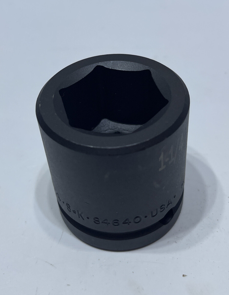 SK Hand Tool 1-1/4in 6 Point 3/4in Drive Standard Impact Socket 84640 USA