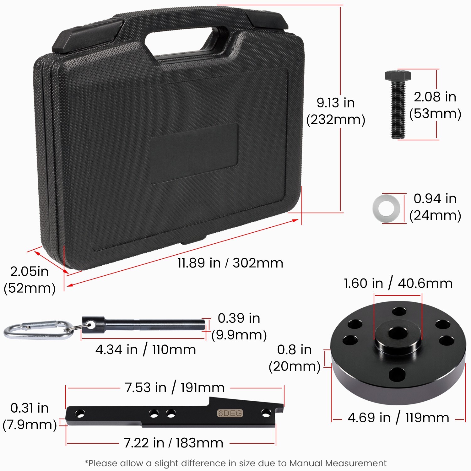 3163021 Cam Timing Tool Kit for Cummins ISX QSX Engine 2007-2017 3163530 (14PCS)