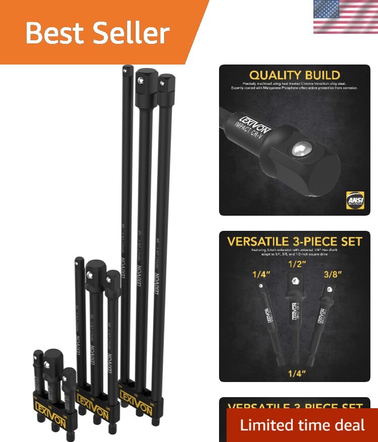 Versatile 9-Piece Chrome Vanadium Socket Adapter Set – All Drive Sizes Included