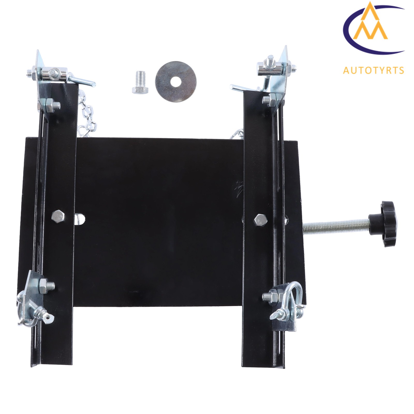 1/2 Ton 1100lbs Transmission Jack Adapter Dual Chain for Hydraulic Floor Jack