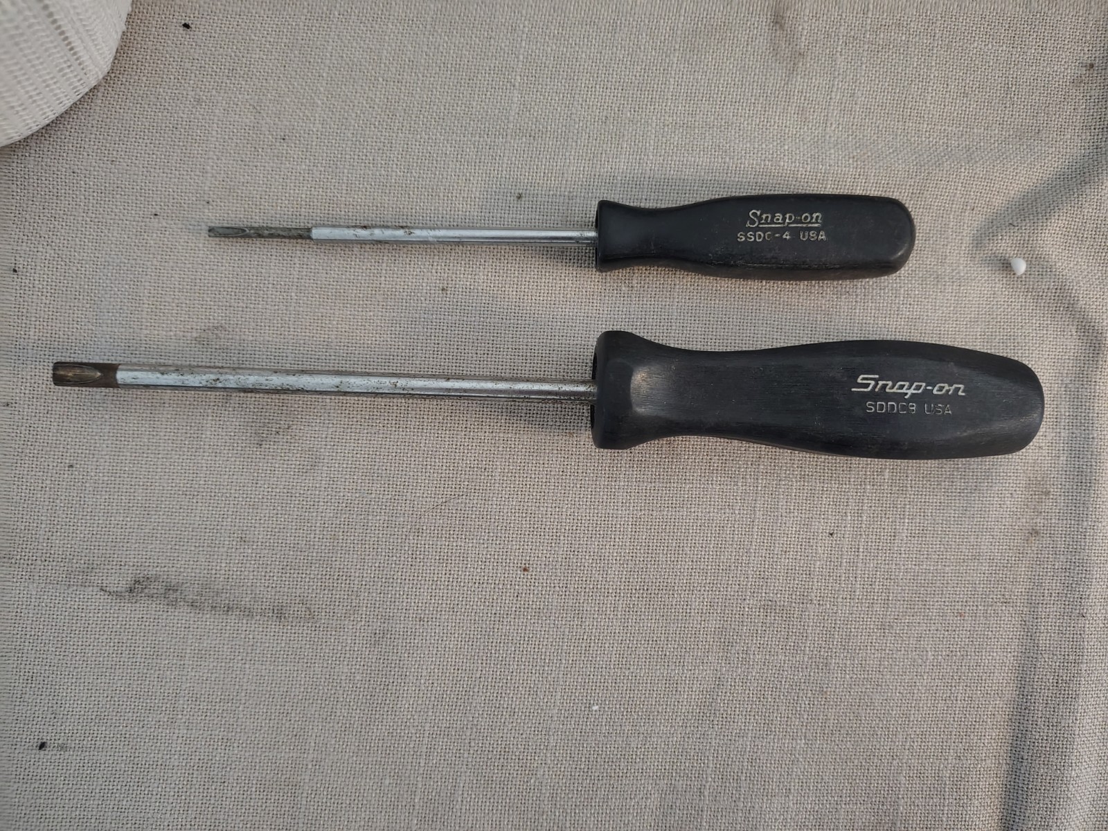 2pc Snap-on SDDC8 SSDC-4 Clutch Head Screwdriver Set Black Handle – Made in USA