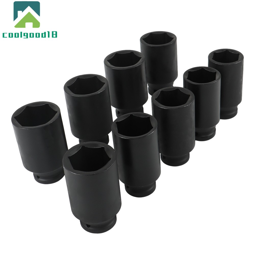 9Pcs 1/2″ Drive Metric Axle Hub Nut Socket Deep Impact Socket Tool Kit 29-38mm