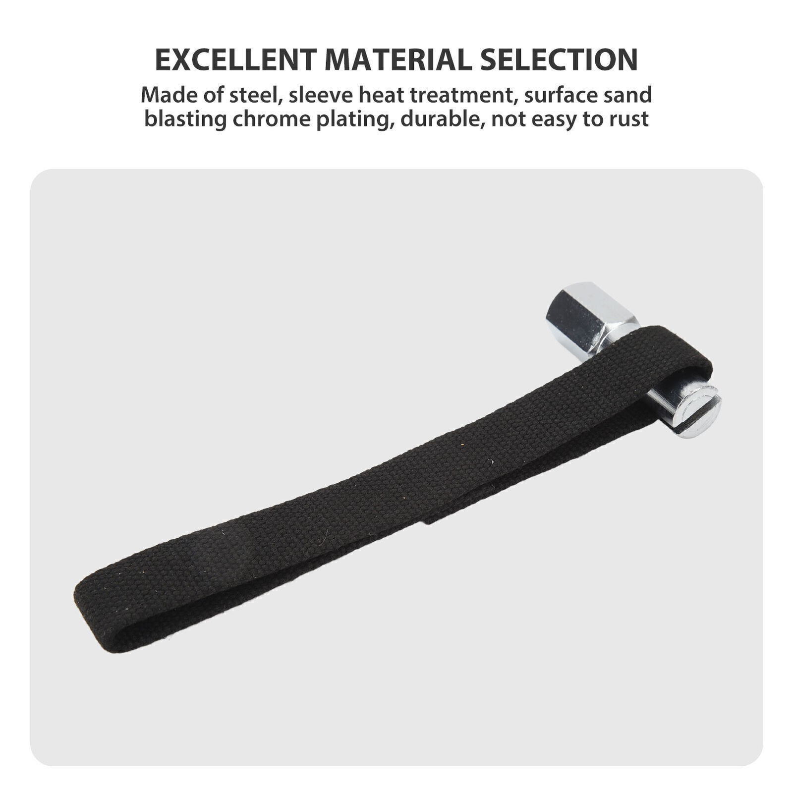 Oil Filter Strap Wrench 1/2in Drive Strap Filter Removal Wrench for Industrial