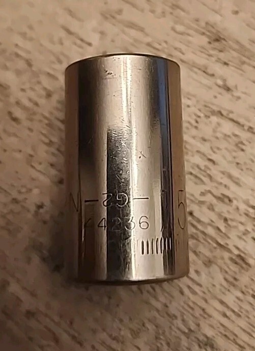 Craftsman USA 15mm Socket 12 Point 1/2″ Drive Inverted G2 44236