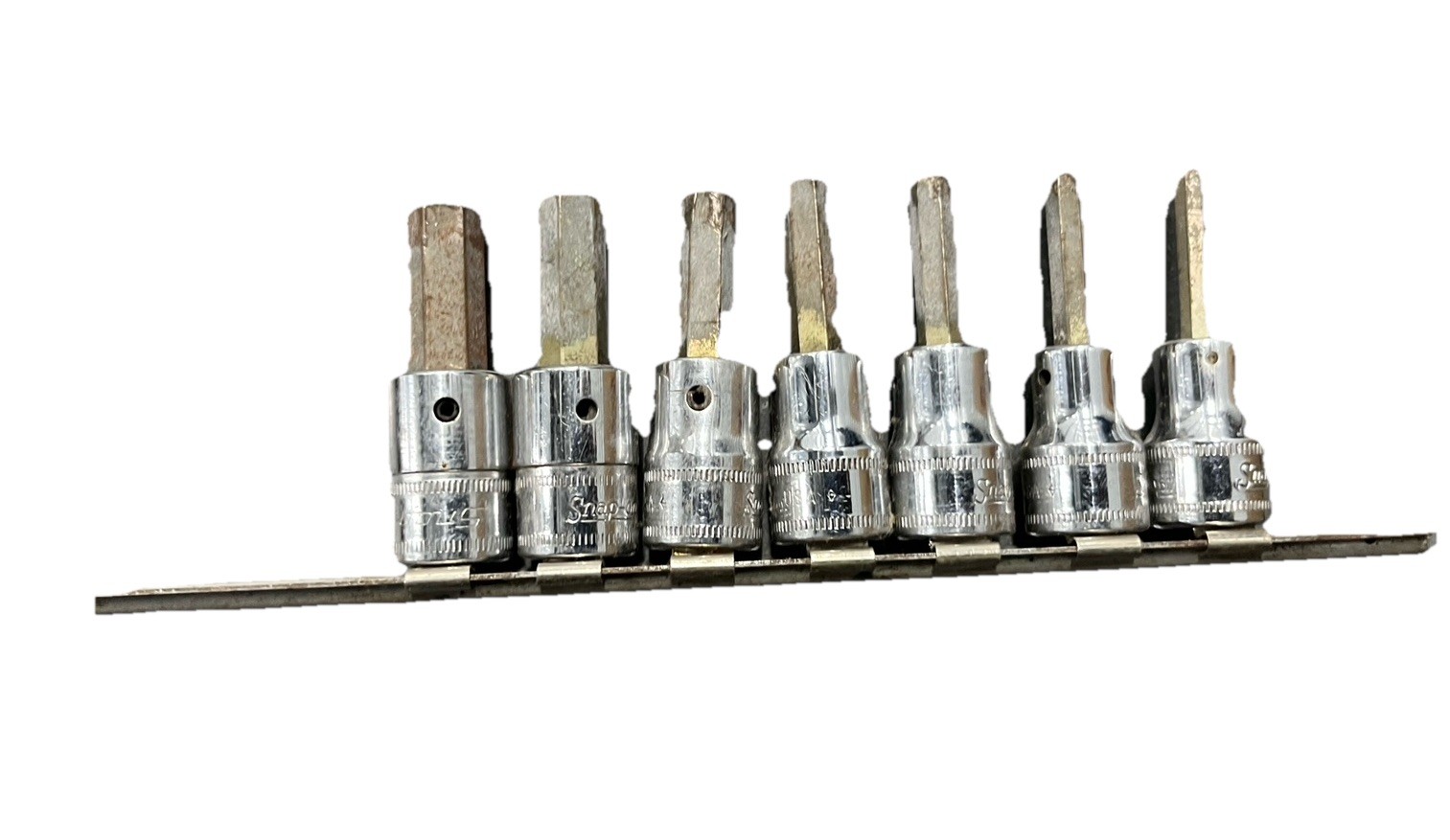 Snap-On 207EFAMY 7 pc 3/8″ Drive Metric Hex Bit / Allen head Socket Set 4-10 mm