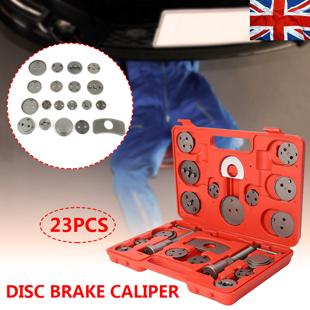 UNIVERSAL NEW BRAKE CALIPER PISTON REWIND WIND BACK TOOL KIT 23 PIECES SET UK