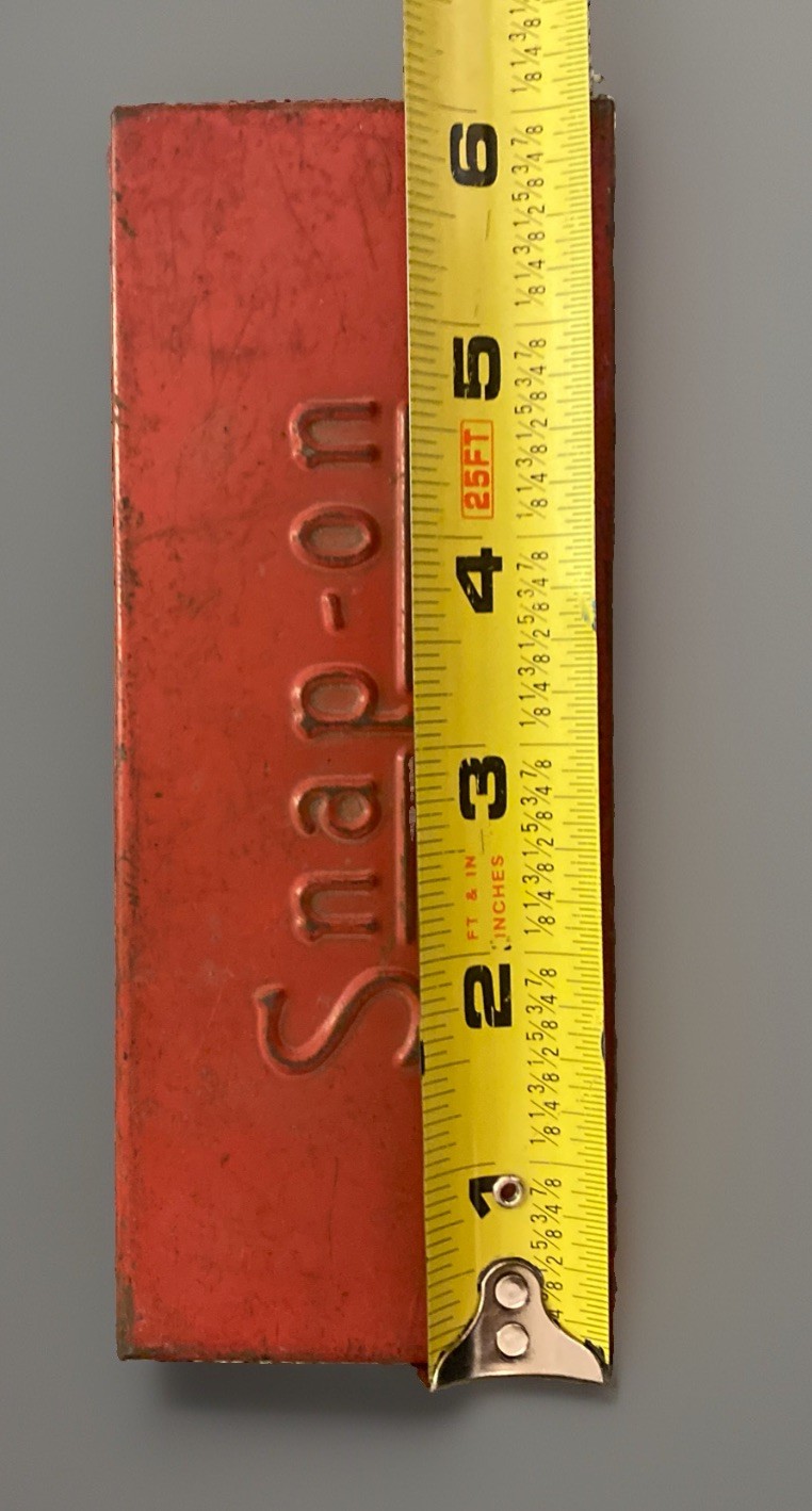 Vintage Snap On Tool Box Red Small Socket Rare Antique Early Font Free Ship!