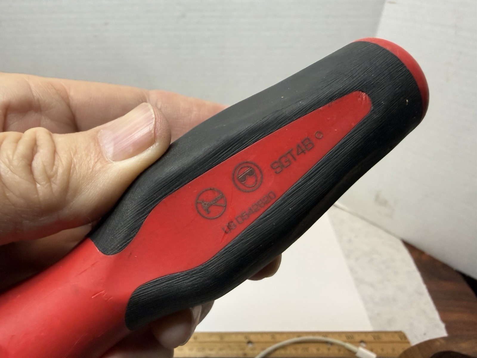 Snap On Tools 1/4″ Shank Driver SGT4B Soft Grip Red Black