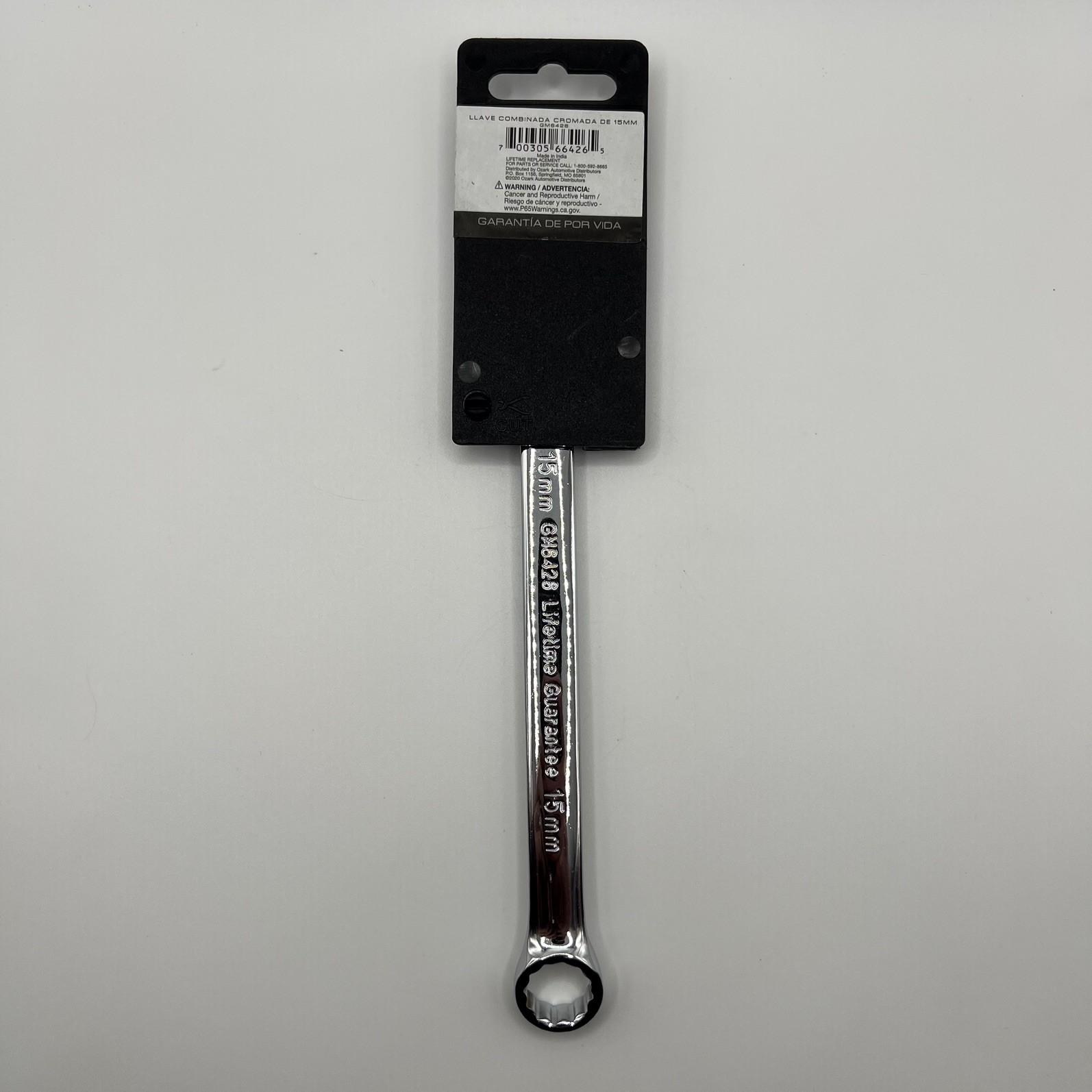 Power Torque 15mm Combination Wrench 12 Point Fully Polished Chrome GM6426
