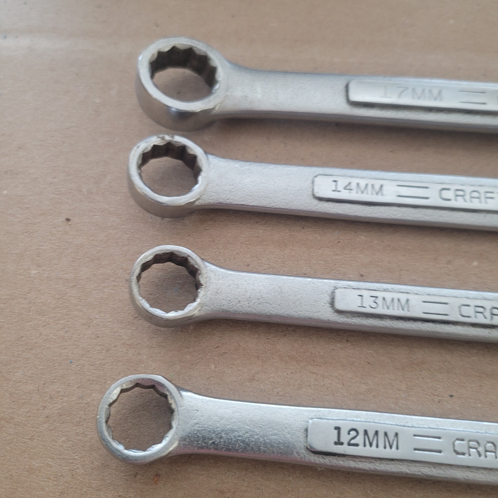 Vtg Craftsman Metric «VV» Combination Wrench Set 12mm 13mm 14mm 17mm 42916-42929