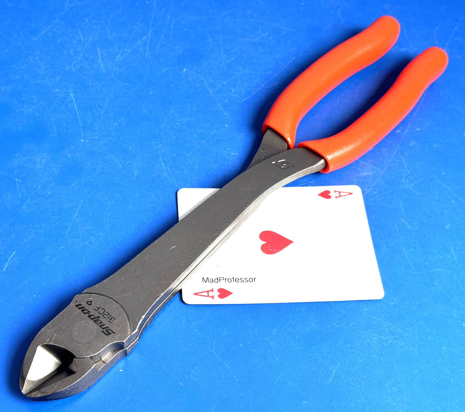 Snap-on 11″ Long VectorEdge Heavy-Duty Diagonal Cutter Orange Cushion 312CF NEW