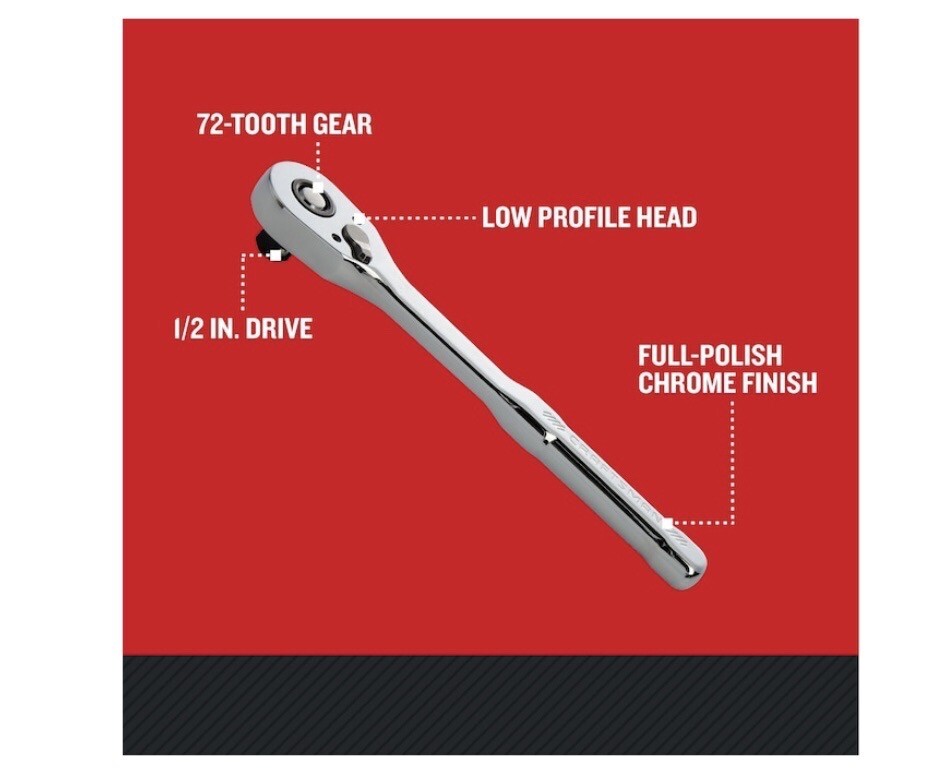Craftsman 72-Tooth 1/2-in Low Profile Ratchet