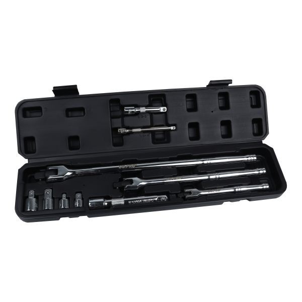 US PRO 10PC Breaker Bar Set 1/4″ 3/8″ 1/2″ Drives Extensions & Adaptors