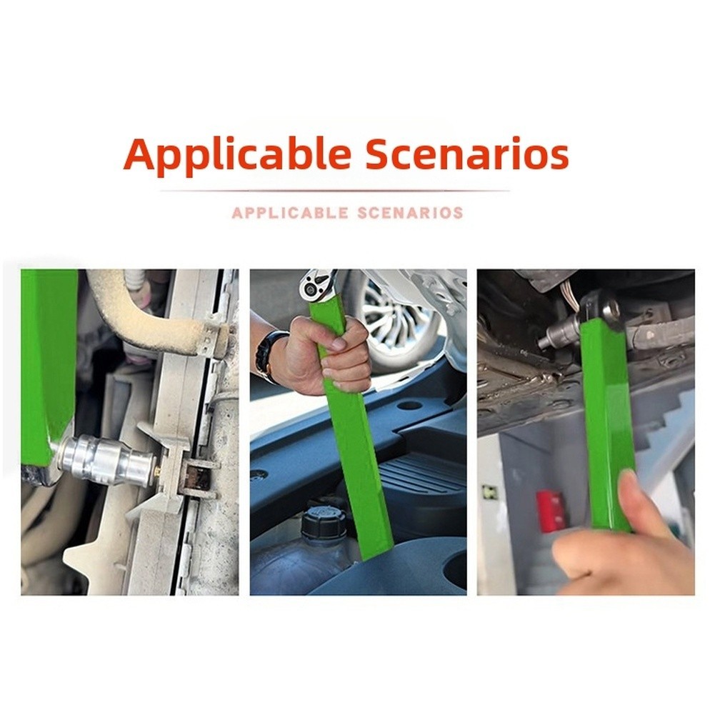 Automotive Ratchet Wrench Set with Extension and Multiple Adapter Sizes