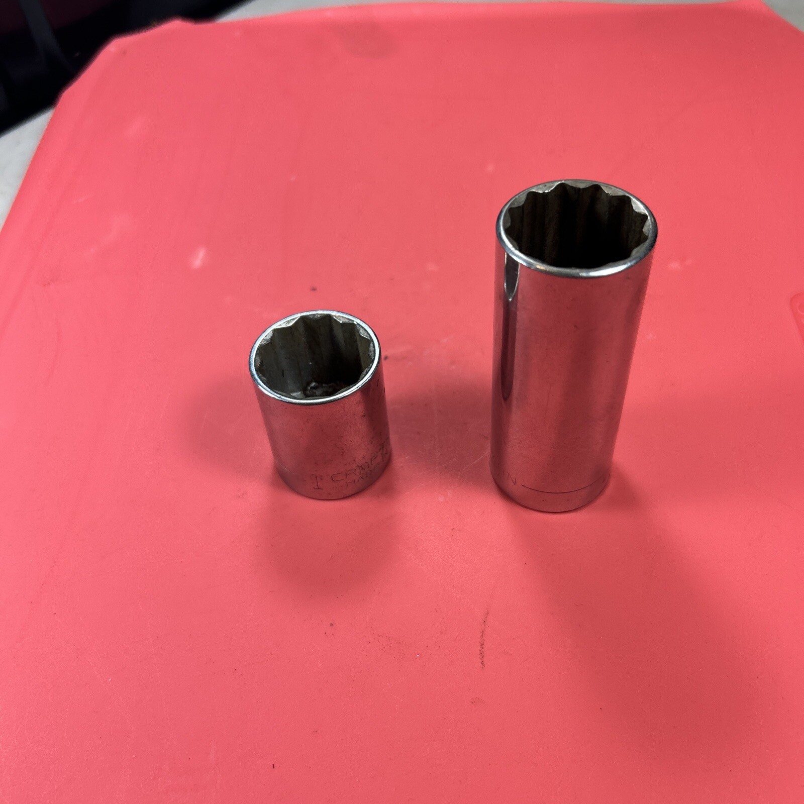 CRAFTSMAN -Lot Of 2 Sockets, Both 1” , Deep And Shallow,1/2” Drive,12pt Sockets