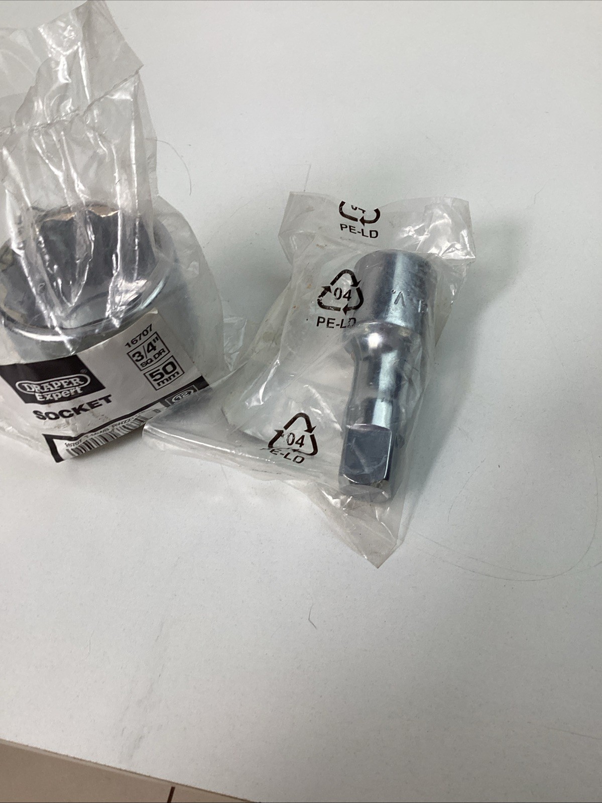 Draper Expert Chrome 3/4” Drive 12 Point 50mm Socket & 3/4” 100mm Extention Bar