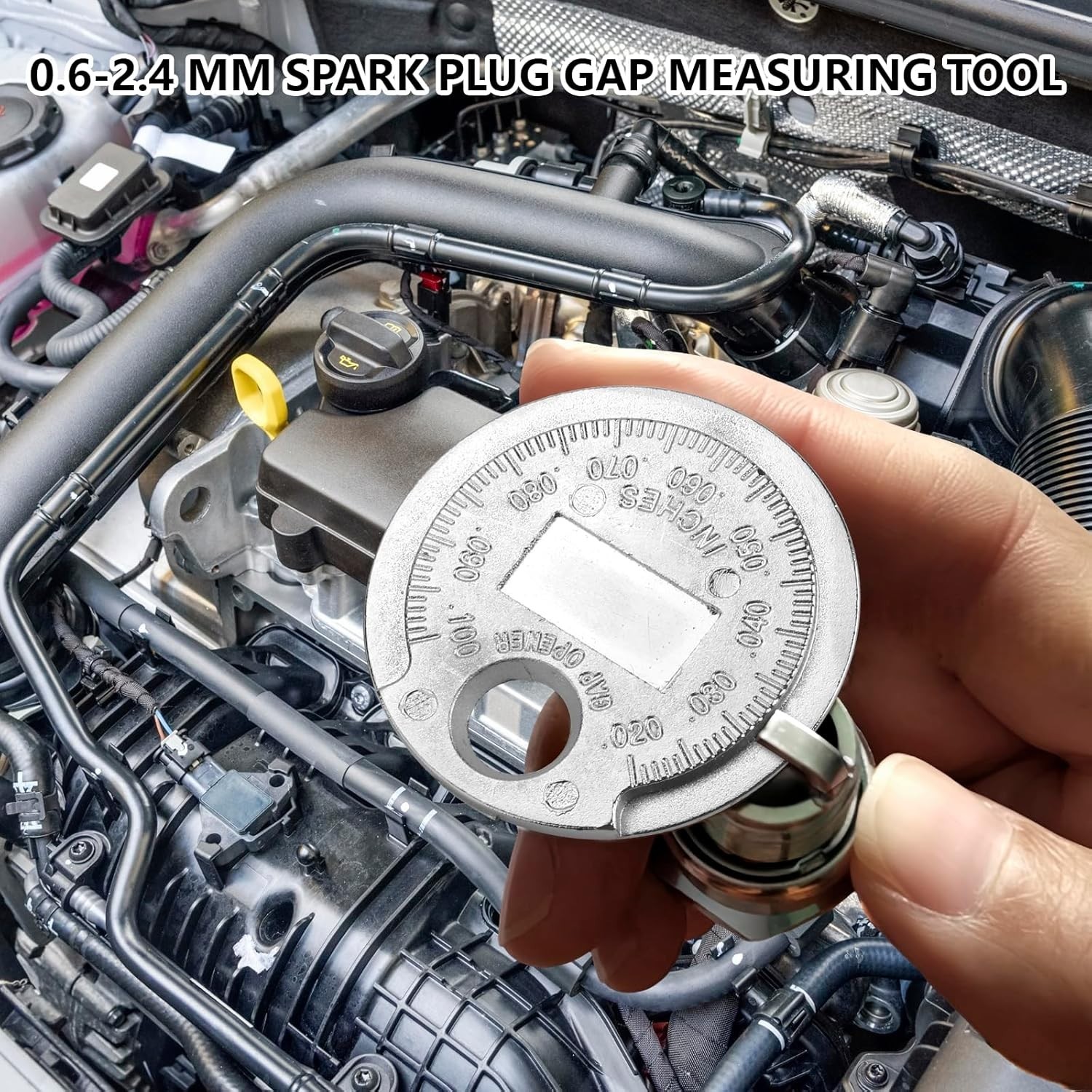 Precision Spark Plug Gap Tool, Zinc Alloy 0.020-0.100 Inch, User-Friendly Design