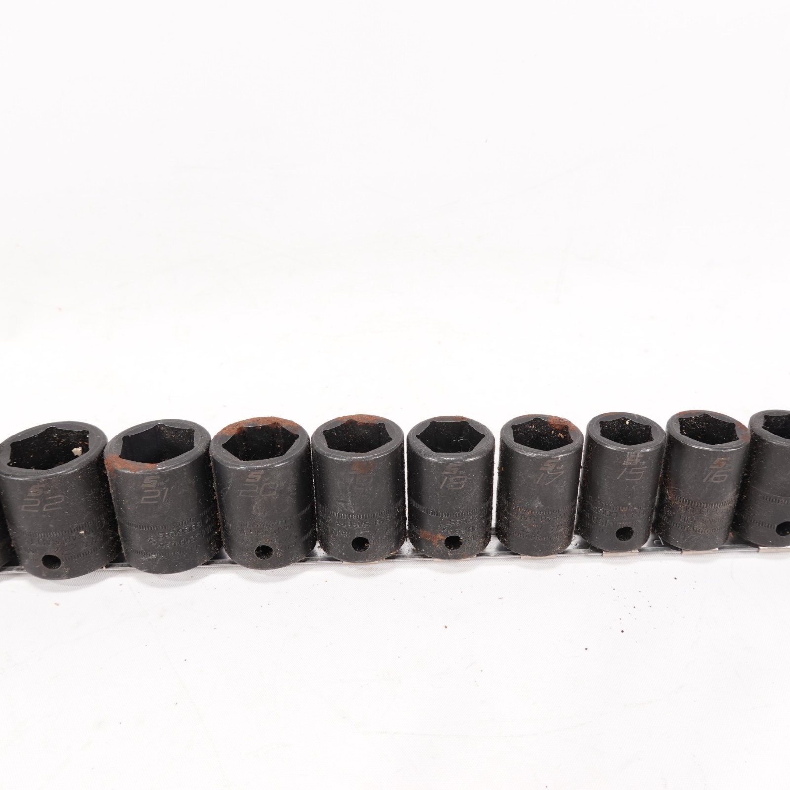 Snap On New 15pc Metric Impact Socket Set 6 Point 10-24MM #315IMMYLM
