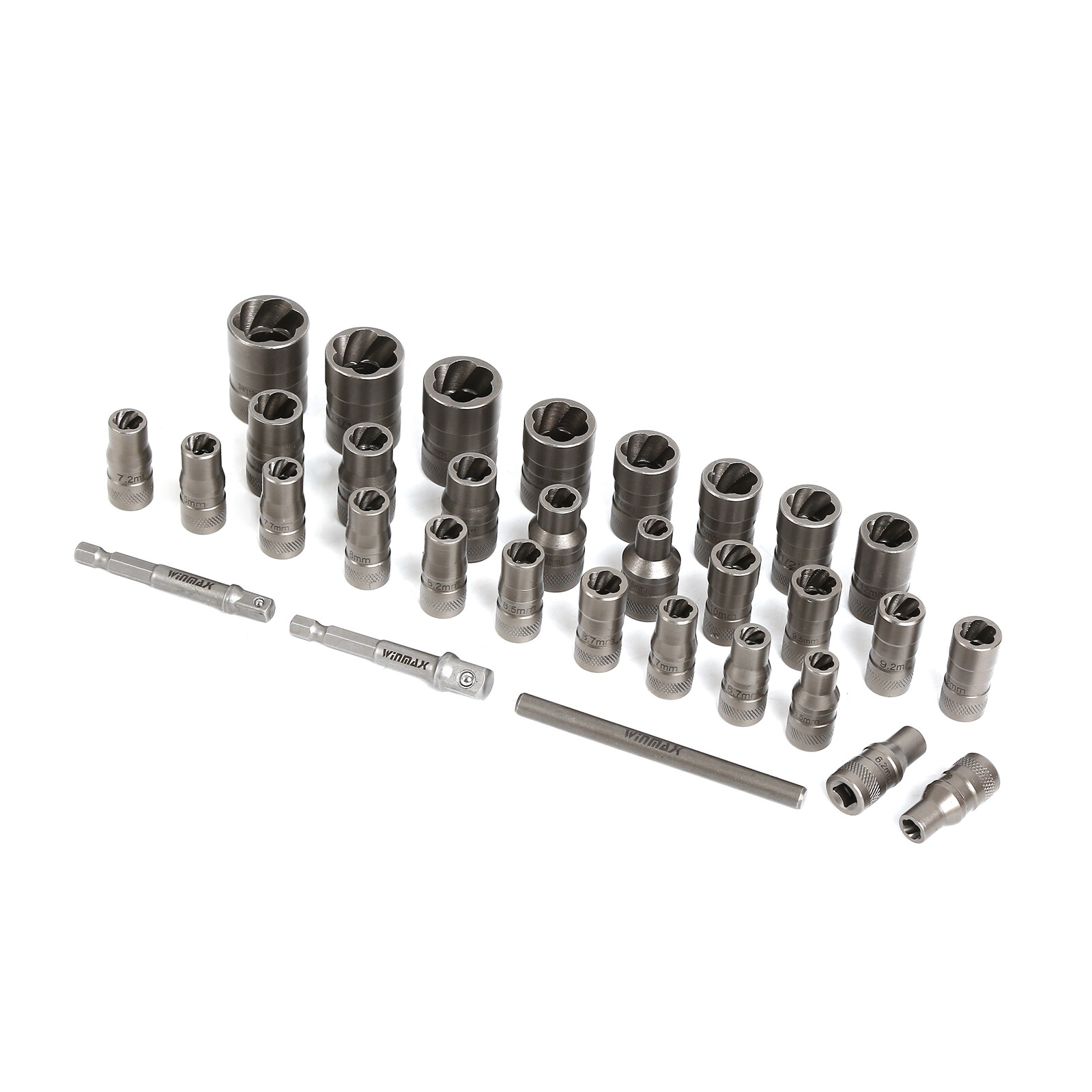 32pc Bolt Extractor Set, Impact Bolt & Nut Remover Set, 1/4″ & 3/8″ Square Drive