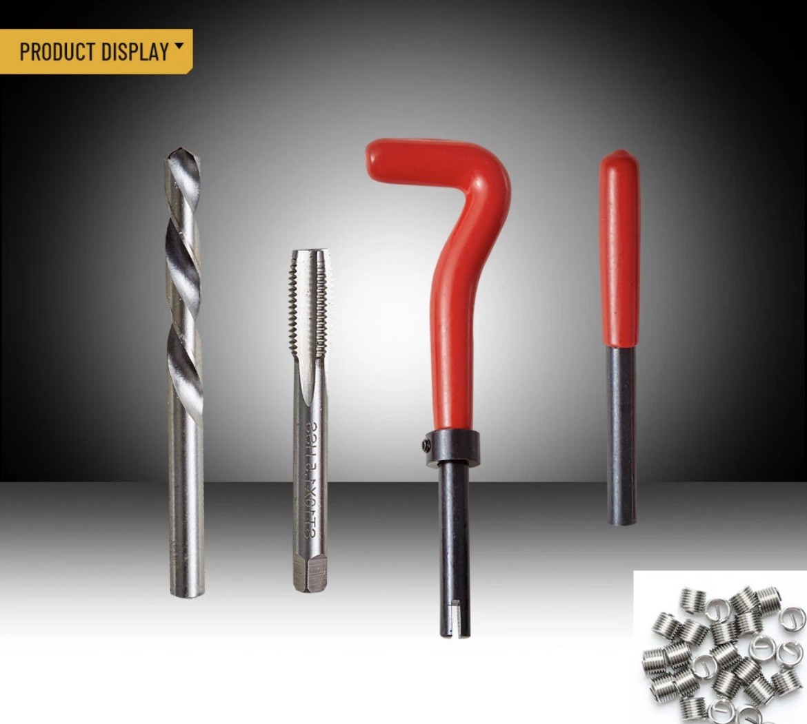 M5 M6 M8 M10 M12 Helicoil Thread Repair 131Pcs Set & Metric Rethreading Tool Kit